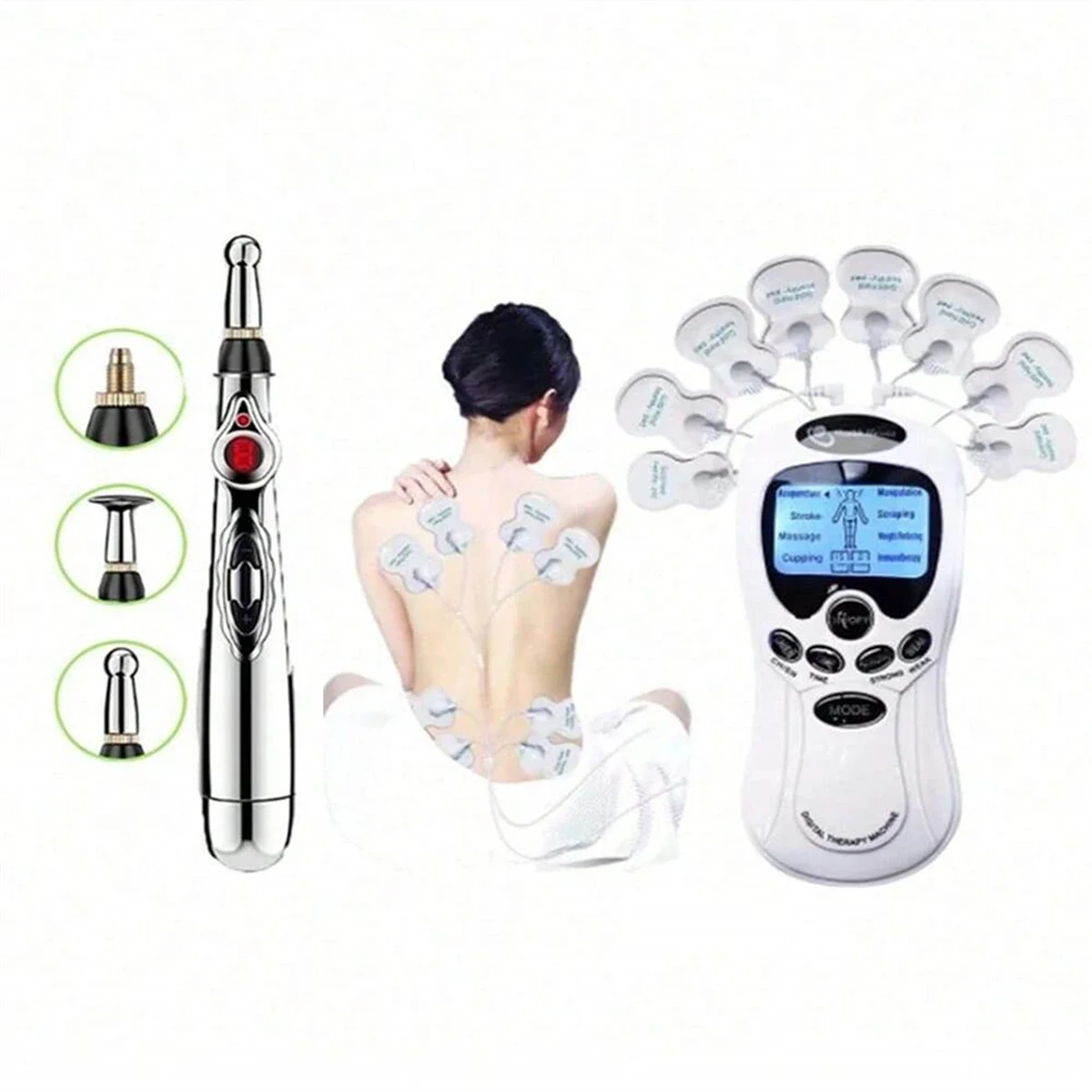 EMS Professional Physiotherapy Tens Electrical Muscle Stimulator Electrodes Pulse Relaxing Massager With Meridian Massage Pen
EMS Professional Physiotherapy Tens Electrical Muscle Stimulator Electrodes Pulse Relaxing Massager With Meridian Massage Pen
