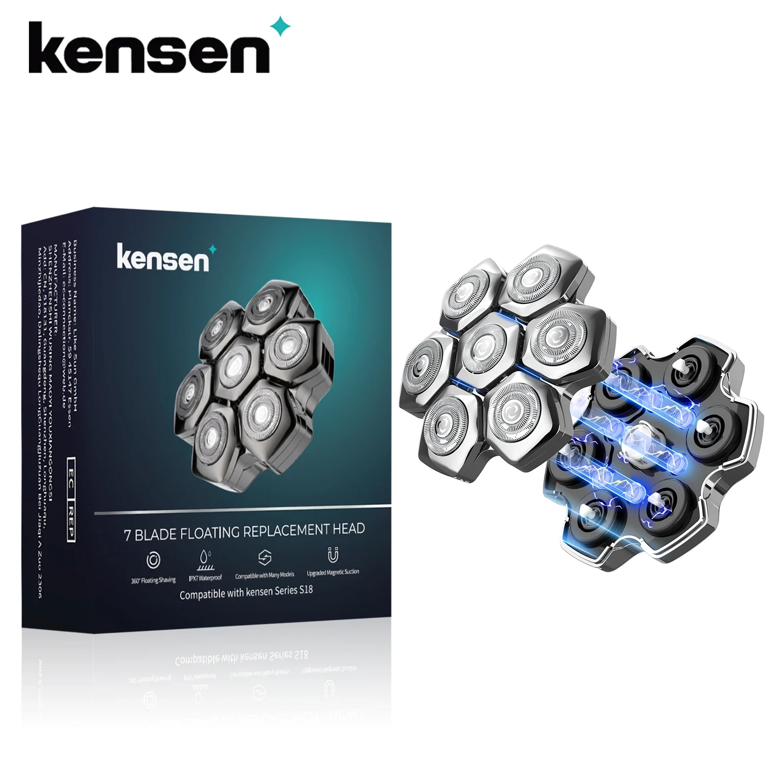Сменная бритвенная головка Kensen для бритвы S18 5 в 1, магнитная головка, плавающая моющаяся бритва 7D, триммеры для бороды, режущие лезвия
Сменная бритвенная головка Kensen для бритвы S18 5 в 1, магнитная головка, плавающая моющаяся бритва 7D, триммеры для бороды, режущие лезвия