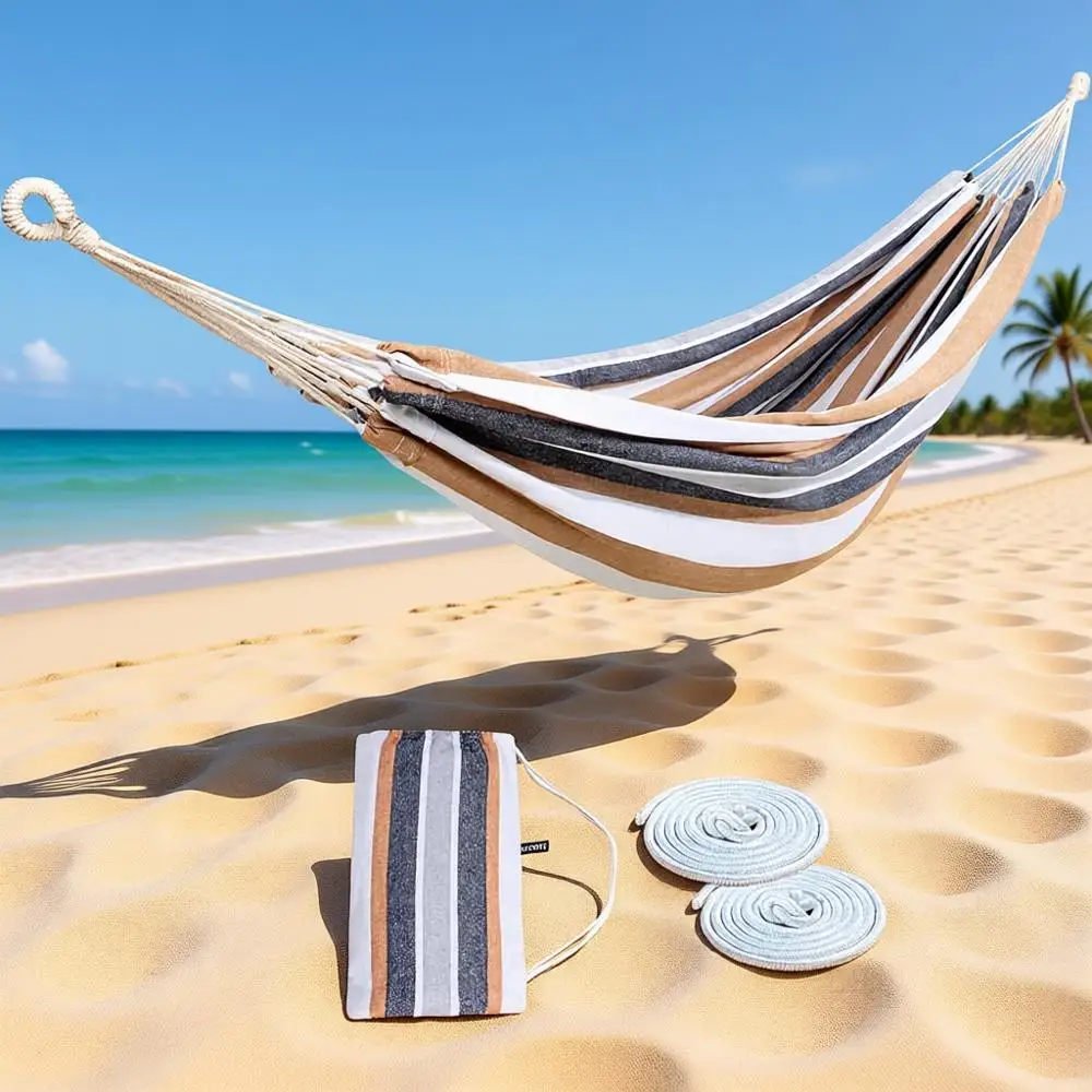 Очень большой двухместный гамак с сумкой для переноски, мягкая тканая ткань, выдерживает до 204 кг, идеально подходит для использования на улице и в помещении, коричневый и серый
Очень большой двухместный гамак с сумкой для переноски, мягкая тканая ткань, выдерживает до 204 кг, идеально подходит для использования на улице и в помещении, коричневый и серый