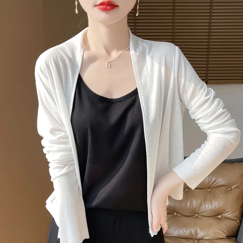 ZOCEPT Spring Summer Thin Cardigan Fashionable Knitted Outerwear Women's Long Sleeved Sun Protection Shirt Shawl Cover Shirt
ZOCEPT Spring Summer Thin Cardigan Fashionable Knitted Outerwear Women's Long Sleeved Sun Protection Shirt Shawl Cover Shirt