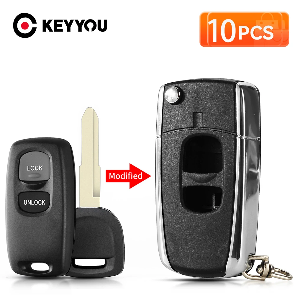 KEYYOU 10Pcs For MAZDA 2 3 6 626 323 MAZ24 Key Replacement 2 Buttons Modified Folding Flip Car Key Shell Case Uncut Blade Cover
KEYYOU 10Pcs For MAZDA 2 3 6 626 323 MAZ24 Key Replacement 2 Buttons Modified Folding Flip Car Key Shell Case Uncut Blade Cover