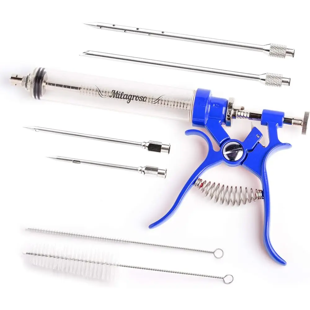 Outdoor BBQ Meat Injector Kit with Stainless Steel Syringes and 4 Needles for Grilling and Smoking
Outdoor BBQ Meat Injector Kit with Stainless Steel Syringes and 4 Needles for Grilling and Smoking