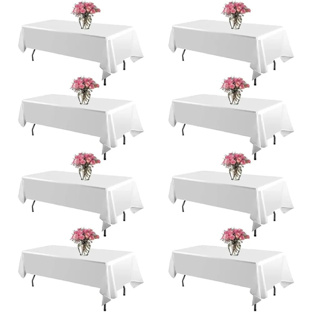 White Polyester Tablecloths 60x102 Inches, Suitable for 6-Foot Rectangle Tables, Stain and Wrinkle Resistant, Washable, 8-Pack
White Polyester Tablecloths 60x102 Inches, Suitable for 6-Foot Rectangle Tables, Stain and Wrinkle Resistant, Washable, 8-Pack
