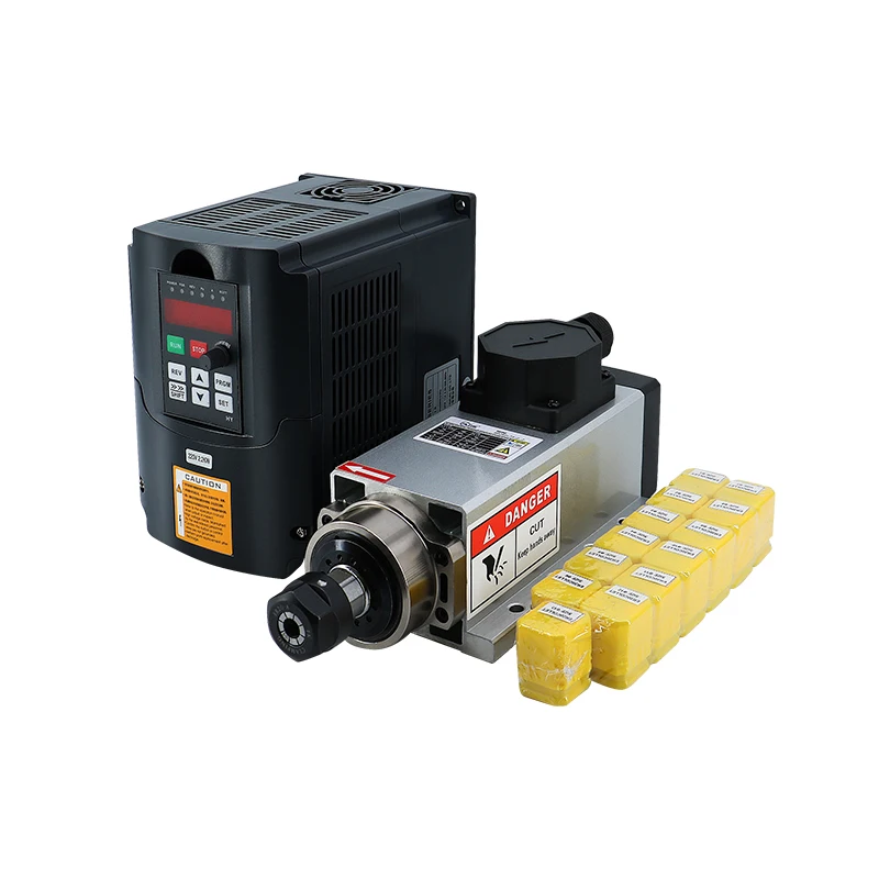 Air Cooled Spindle Motor spindl 220v 2.2kw ER20 4 Bearings Square 24000 RPM With VFD Kits For CNC Milling Machine FOR CNC
Air Cooled Spindle Motor spindl 220v 2.2kw ER20 4 Bearings Square 24000 RPM With VFD Kits For CNC Milling Machine FOR CNC