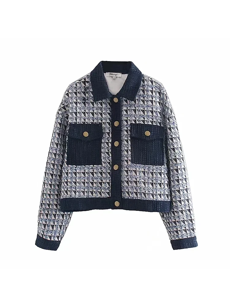 Знаменитая куртка в стиле Chanel, женская осенне-зимняя лоскутная куртка, топ, темперамент, с длинными рукавами, новинка 2024, популярный стиль
Знаменитая куртка в стиле Chanel, женская осенне-зимняя лоскутная куртка, топ, темперамент, с длинными рукавами, новинка 2024, популярный стиль