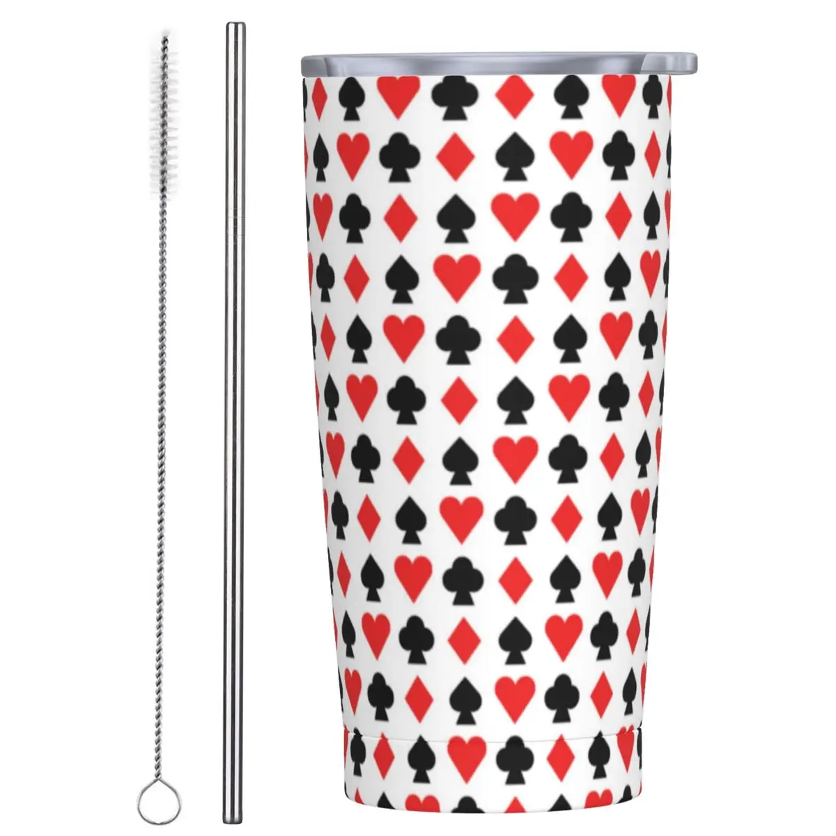 Stainless Steel Tumbler Playing Poker Mugs Cup Straws Card Suits Design Travel Cold and Hot Water Bottle Leakproof Coffee Mug
Stainless Steel Tumbler Playing Poker Mugs Cup Straws Card Suits Design Travel Cold and Hot Water Bottle Leakproof Coffee Mug