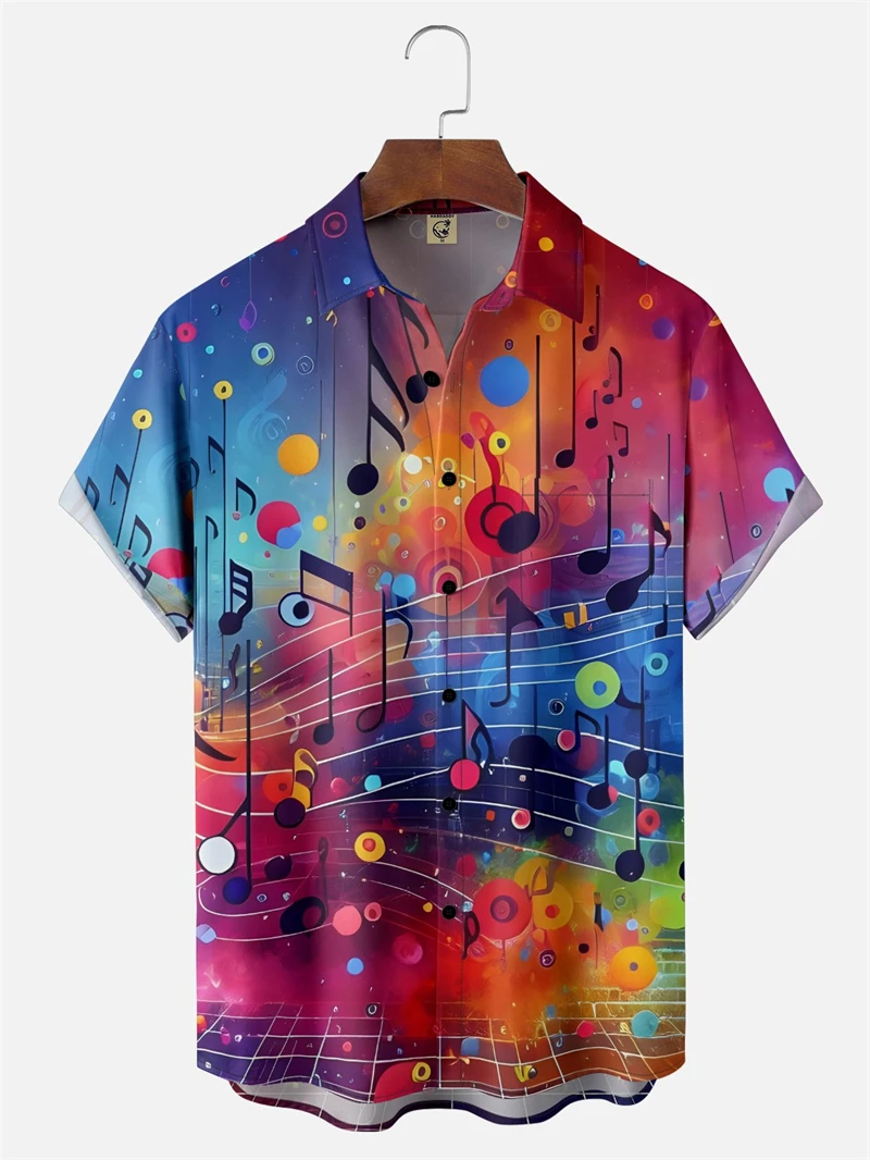 Мужская рубашка с принтом музыкальной ноты, гавайская рубашка, мужская летняя рубашка с 3d принтом, летняя повседневная рубашка с коротким рукавом для мужской одежды Y2k Camisa
Мужская рубашка с принтом музыкальной ноты, гавайская рубашка, мужская летняя рубашка с 3d принтом, летняя повседневная рубашка с коротким рукавом для мужской одежды Y2k Camisa