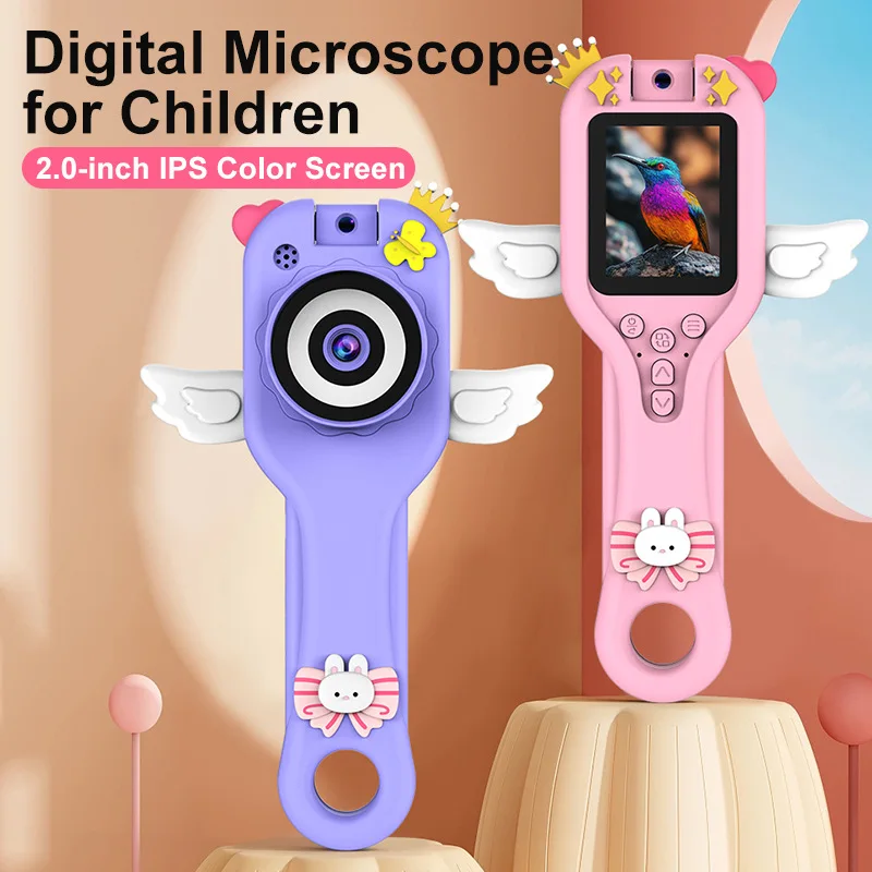 Kids Cameras Mini Digital Microscope Dual Camera Selfie Children Toy Camera Magnifier Boys Girls Outdoor Photography Toys Gifts
Kids Cameras Mini Digital Microscope Dual Camera Selfie Children Toy Camera Magnifier Boys Girls Outdoor Photography Toys Gifts