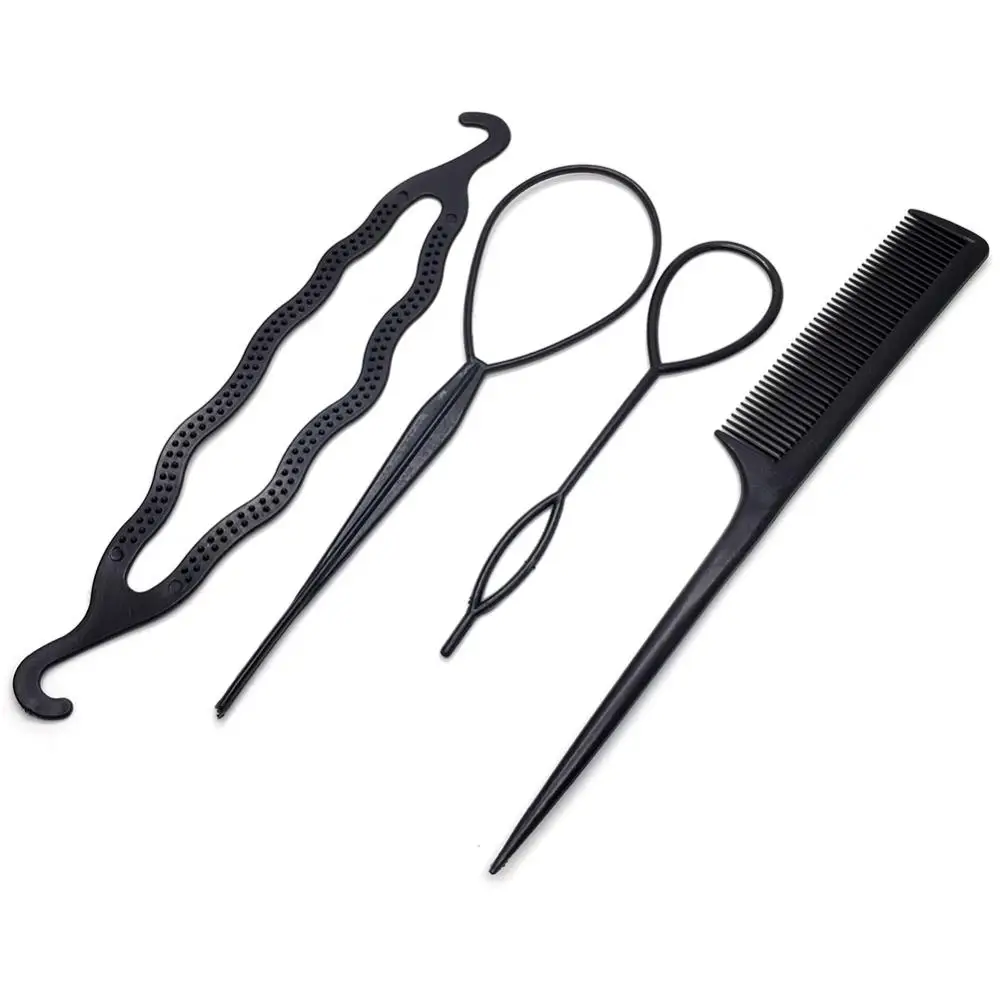 Hot Sale 4Pcs Braid Ponytail Bun Maker Comb DIY Hairdressing Accessory Hair Styling Set
Hot Sale 4Pcs Braid Ponytail Bun Maker Comb DIY Hairdressing Accessory Hair Styling Set