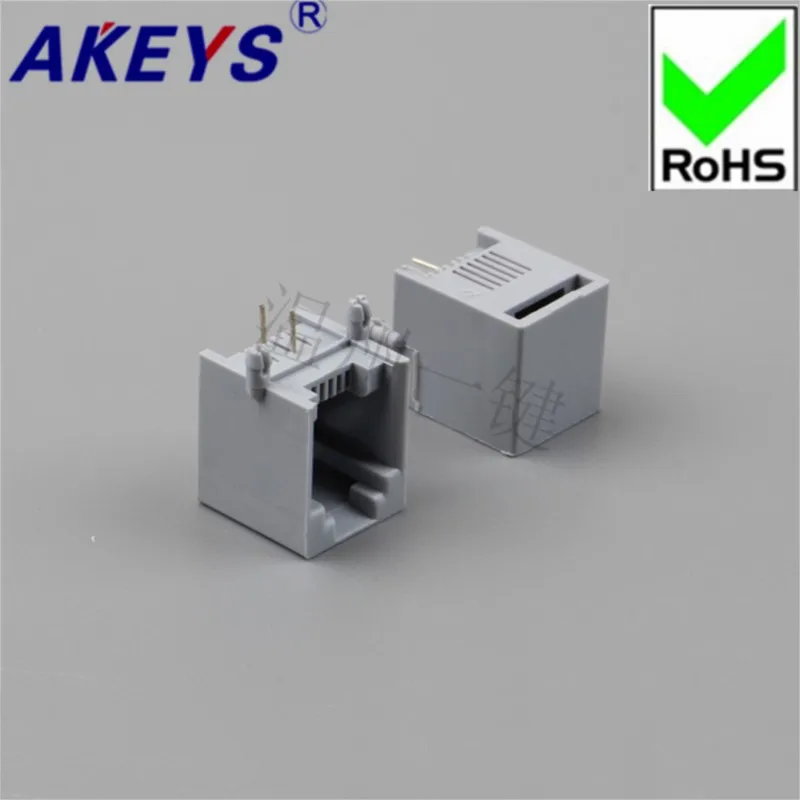 10PCS 5521-PCB-6P2C-Endless-90 degrees-Grey-RJ11 network socket Horizontal full plastic
10PCS 5521-PCB-6P2C-Endless-90 degrees-Grey-RJ11 network socket Horizontal full plastic