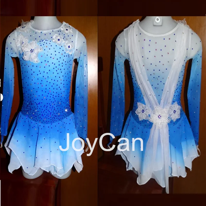 JoyCan Ice Figure Skating Dress Girls Blue Spandex Stretchy Competition Dance Wear Customized
JoyCan Ice Figure Skating Dress Girls Blue Spandex Stretchy Competition Dance Wear Customized