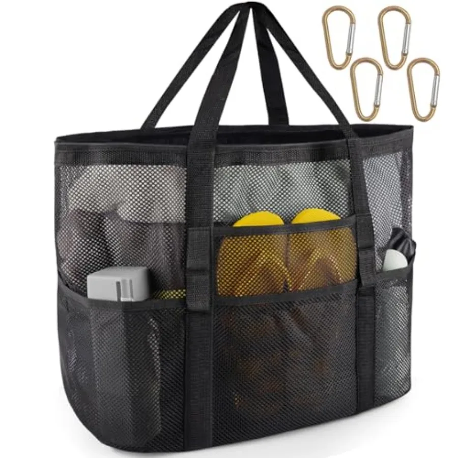 SRISE Mesh Beach Bag - Large Beach Tote Bag for Family Beach Bag for Toys and Vacation Essentials
SRISE Mesh Beach Bag - Large Beach Tote Bag for Family Beach Bag for Toys and Vacation Essentials