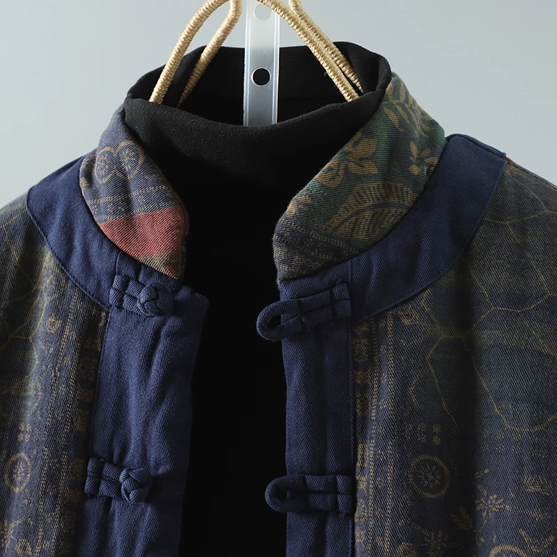 Thiened Cotton Jaet Women's Winter Outerwear Retro Sle Floral Print Button Design Warm Flattering Slimming Stand Collar
Thiened Cotton Jaet Women's Winter Outerwear Retro Sle Floral Print Button Design Warm Flattering Slimming Stand Collar