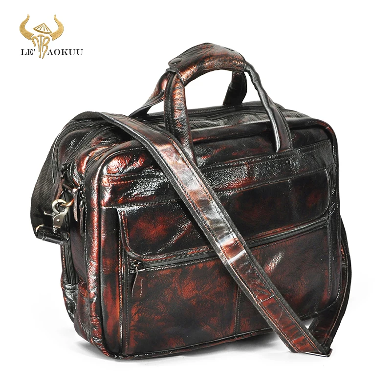 Hot Sale Top Quality Men Leather Antique Wine Travel Briefcase Business 15.6" Laptop Case Attache Messenger Bag Portfolio B1001
Hot Sale Top Quality Men Leather Antique Wine Travel Briefcase Business 15.6" Laptop Case Attache Messenger Bag Portfolio B1001