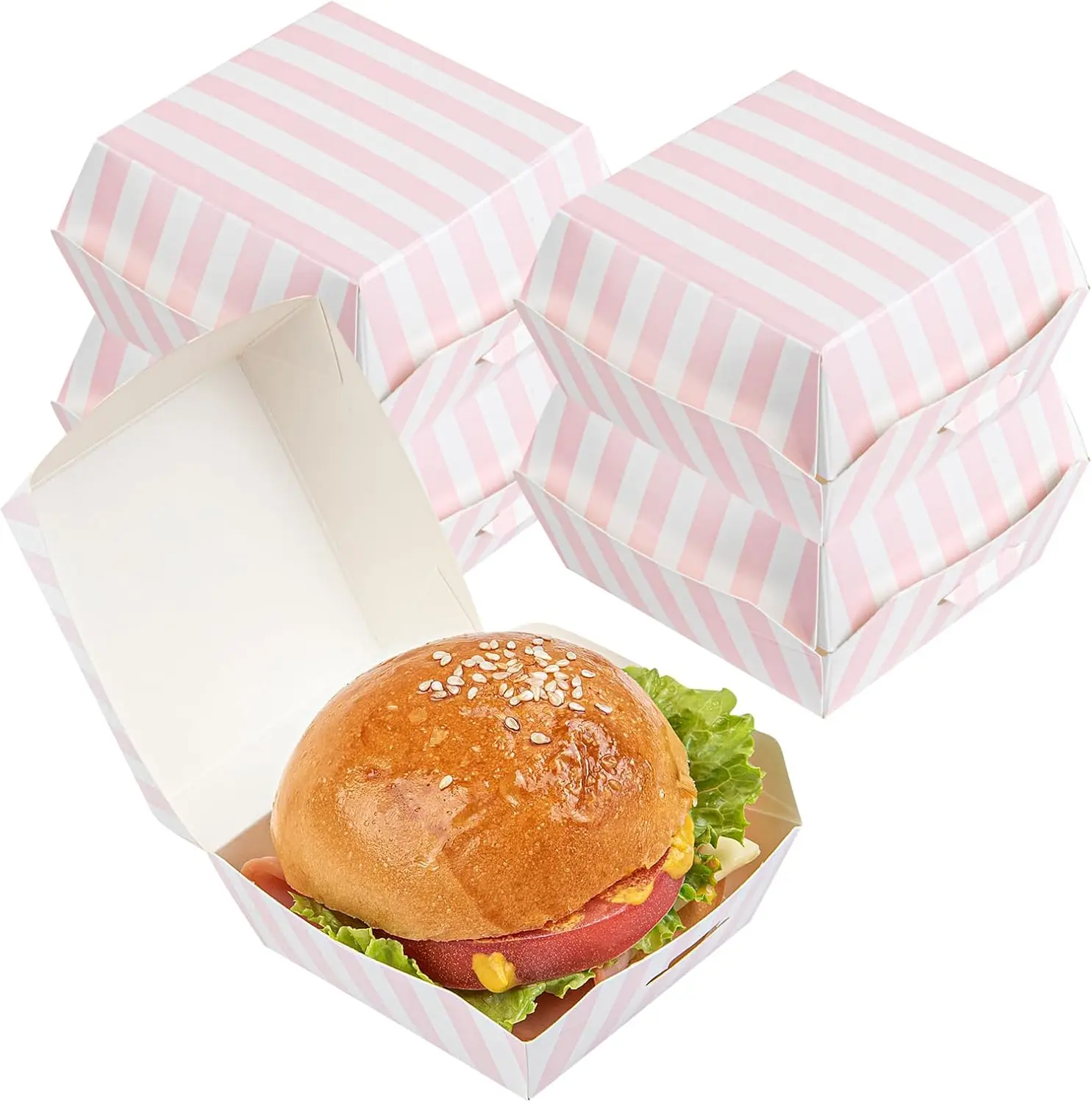 Mini Burger Boxes 2.8x2.8x2 Inch 100 Pack Clamshell Take Out Containers with Hinged Lid for Sliders or Finger Foods
Mini Burger Boxes 2.8x2.8x2 Inch 100 Pack Clamshell Take Out Containers with Hinged Lid for Sliders or Finger Foods