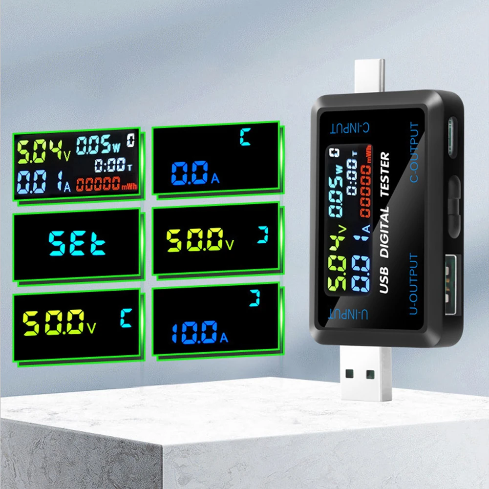Multi-Functional USB Voltage And Current Meter Digital Capacity Tester Real Time And Monitor Charging Voltage Instrument
Multi-Functional USB Voltage And Current Meter Digital Capacity Tester Real Time And Monitor Charging Voltage Instrument