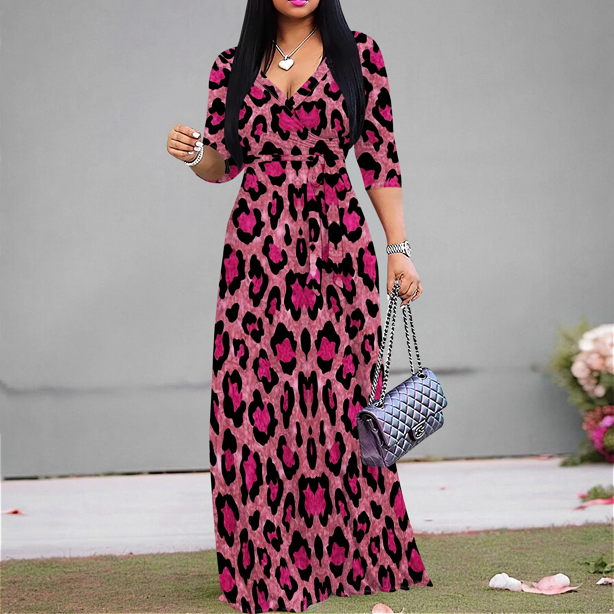 Women's Short Sleeve Sexy V Neck Loose Boho Long Dress Fashion Printed Split Hem Club Party Casual Vacation Maxi Dress
Women's Short Sleeve Sexy V Neck Loose Boho Long Dress Fashion Printed Split Hem Club Party Casual Vacation Maxi Dress