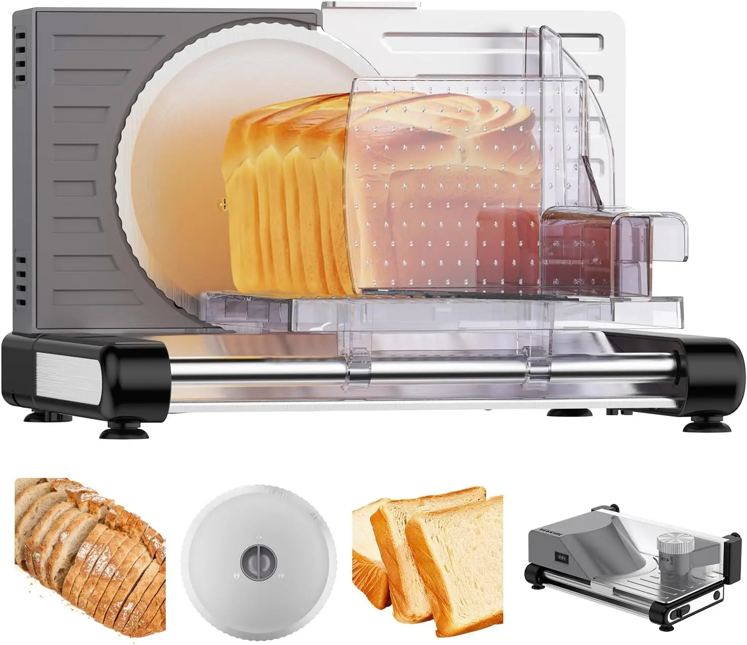 Home Meat Slicer Machine 120W with 6.7" Blade, Adjustable Thickness 0-18mm, Foldable & Easy Clean Design
Home Meat Slicer Machine 120W with 6.7" Blade, Adjustable Thickness 0-18mm, Foldable & Easy Clean Design