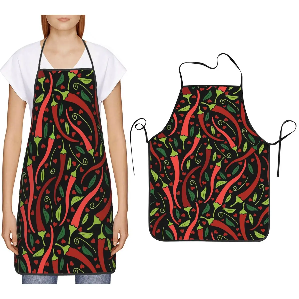 Red And Green Chilli Peppers Pattern Apron Chef Cooking Baking Tablier Bib Kitchen Cleaning Pinafore for Women Men Painting
Red And Green Chilli Peppers Pattern Apron Chef Cooking Baking Tablier Bib Kitchen Cleaning Pinafore for Women Men Painting