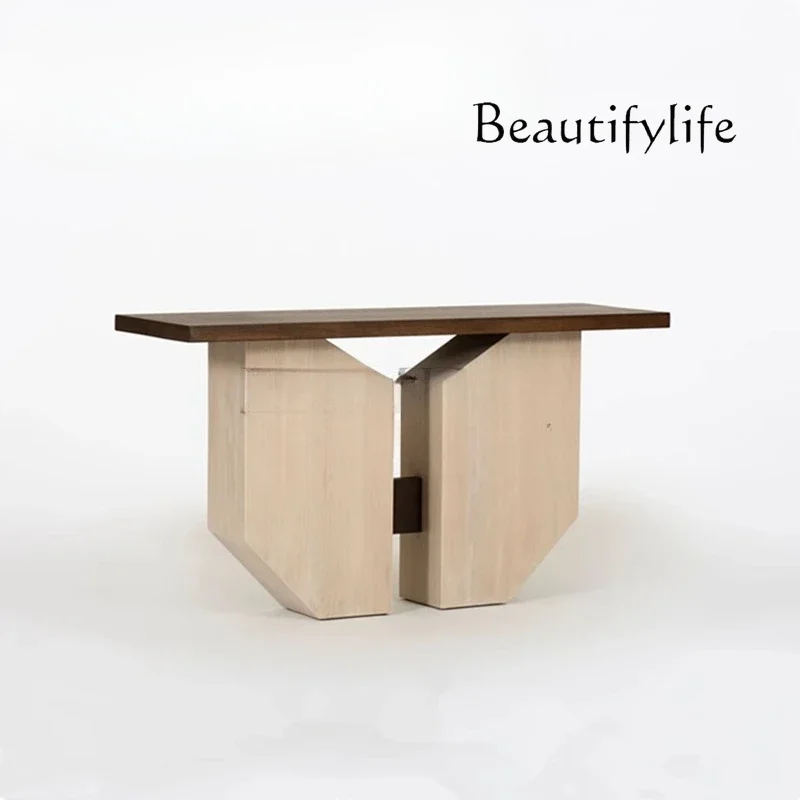 Italian light luxury creative solid wood entrance table Modern simple living room Entrance view table Entrance table
Italian light luxury creative solid wood entrance table Modern simple living room Entrance view table Entrance table
