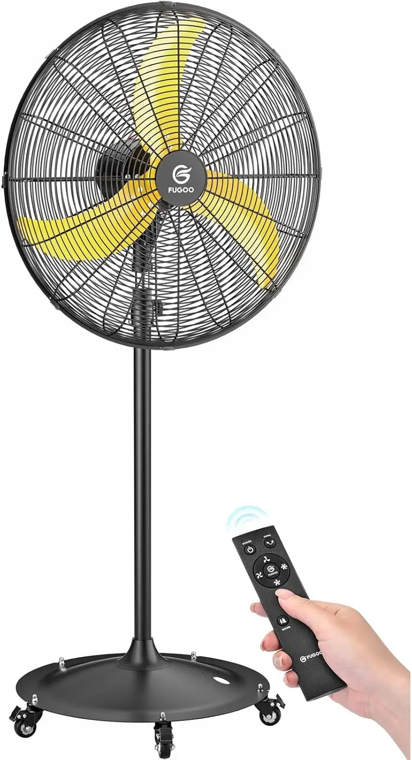 Pedestal Fan, 24-Inch, 6000 CFM, Brushless DC Motor, Oscillating, Waterproof, Remote-Controlled, Quiet & High-Velocity, 50% Energy Efficient for Outdoor Patio, Garage, Workshop Use
Pedestal Fan, 24-Inch, 6000 CFM, Brushless DC Motor, Oscillating, Waterproof, Remote-Controlled, Quiet & High-Velocity, 50% Energy Efficient for Outdoor Patio, Garage, Workshop Use