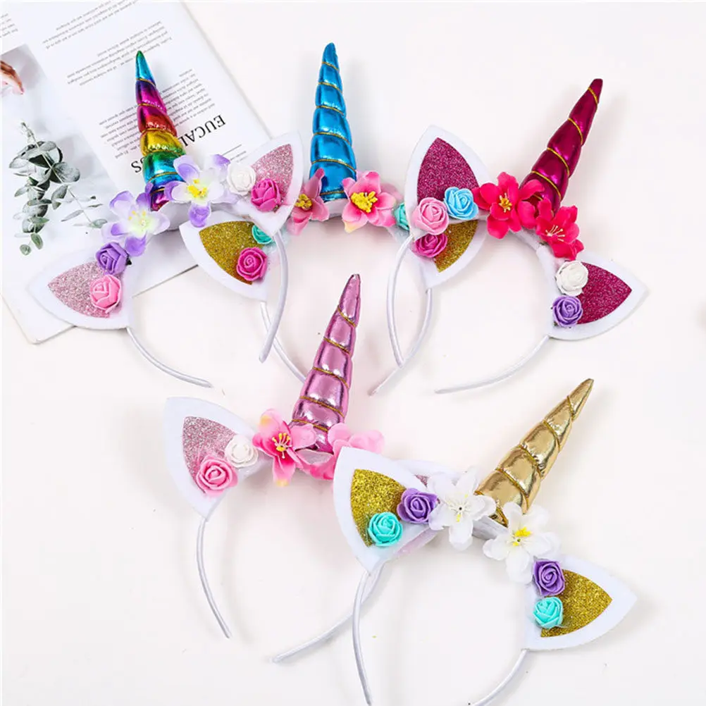 5Pcs Unicorn Hair Band Kids Party Headband Glitter Ears Design Lightweight Non-Fading Comfort Fit for Birthday Carnival
5Pcs Unicorn Hair Band Kids Party Headband Glitter Ears Design Lightweight Non-Fading Comfort Fit for Birthday Carnival