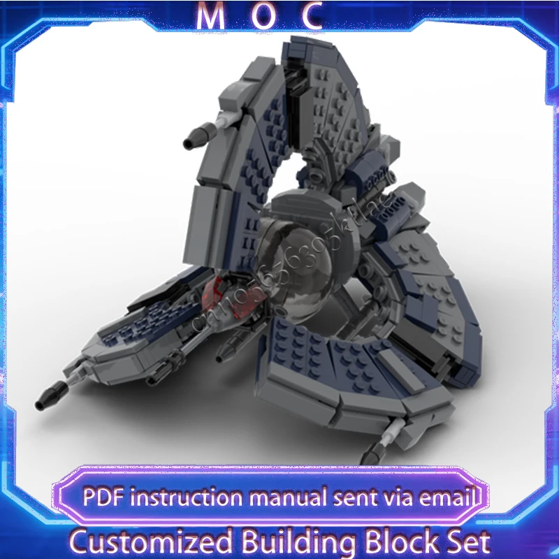 625 PCS War Series Technology Modern Droid Tri-Fighter MOC Building Block Model DIY Puzzle Assembly Toys Children Festival Gifts
625 PCS War Series Technology Modern Droid Tri-Fighter MOC Building Block Model DIY Puzzle Assembly Toys Children Festival Gifts