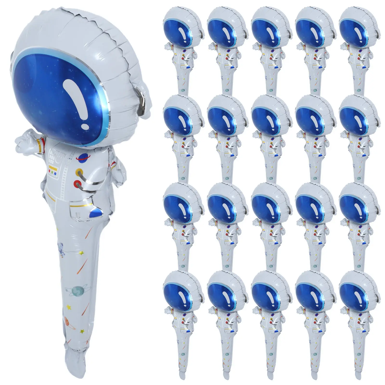 50Pcs Adorable Astronaut Balloon Foil Decoration Inflatable Party Supply for Wall Door Tree Window Bedside Space Theme Photo
50Pcs Adorable Astronaut Balloon Foil Decoration Inflatable Party Supply for Wall Door Tree Window Bedside Space Theme Photo