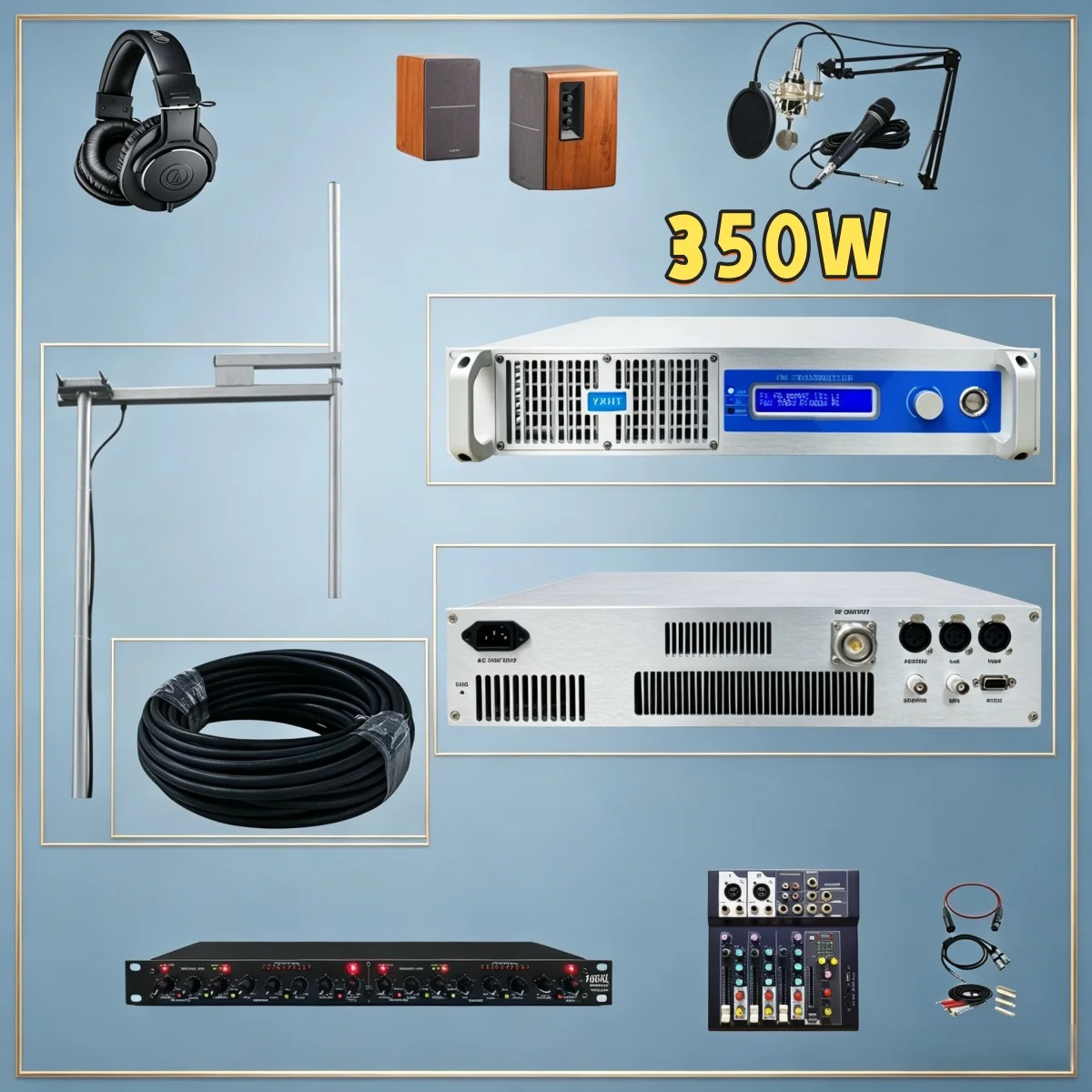 Full Broadcast Ensemble YXHT-1, 350W FM Transmitter RF Stable For School & Rural Area
Full Broadcast Ensemble YXHT-1, 350W FM Transmitter RF Stable For School & Rural Area