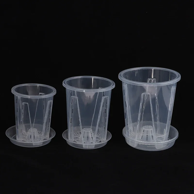 1Pc Root Control Transparent Flower Pot With Tray Phalaenopsis Orchid Planting With Stomata Flower Pot Gardening Decor
1Pc Root Control Transparent Flower Pot With Tray Phalaenopsis Orchid Planting With Stomata Flower Pot Gardening Decor