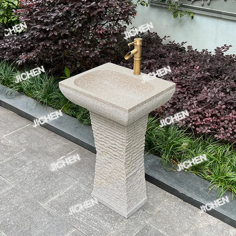 Natural stone outdoor wash basin courtyard sink basin integrated outdoor household column washbasin marble
Natural stone outdoor wash basin courtyard sink basin integrated outdoor household column washbasin marble