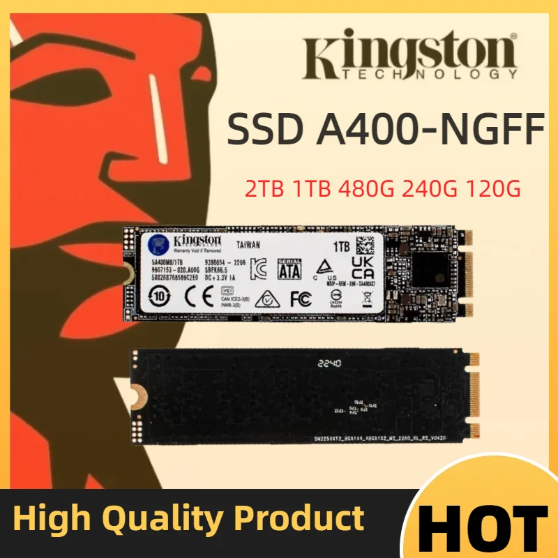Kingston A400-NGFF SSD M.2 2280 Internal Solid State Drives 2TB 1TB 480G 240G 120G M.2 SSDs SATA Hard Disk for Laptop Desktop PC
Kingston A400-NGFF SSD M.2 2280 Internal Solid State Drives 2TB 1TB 480G 240G 120G M.2 SSDs SATA Hard Disk for Laptop Desktop PC