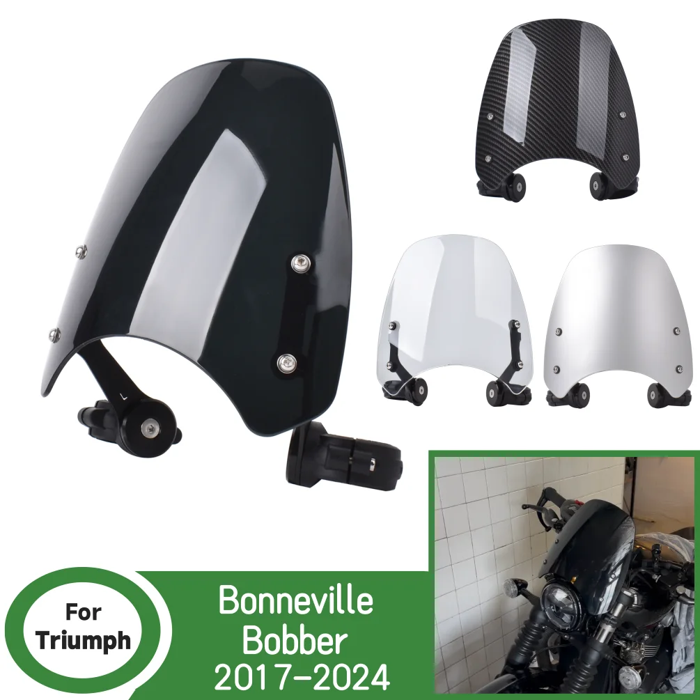Motorcycle Front Wind Screen Shield Air Deflectors For Triumph Bonneville Bobber 2017-2025 Windscreen Windshield Accessories
Motorcycle Front Wind Screen Shield Air Deflectors For Triumph Bonneville Bobber 2017-2025 Windscreen Windshield Accessories