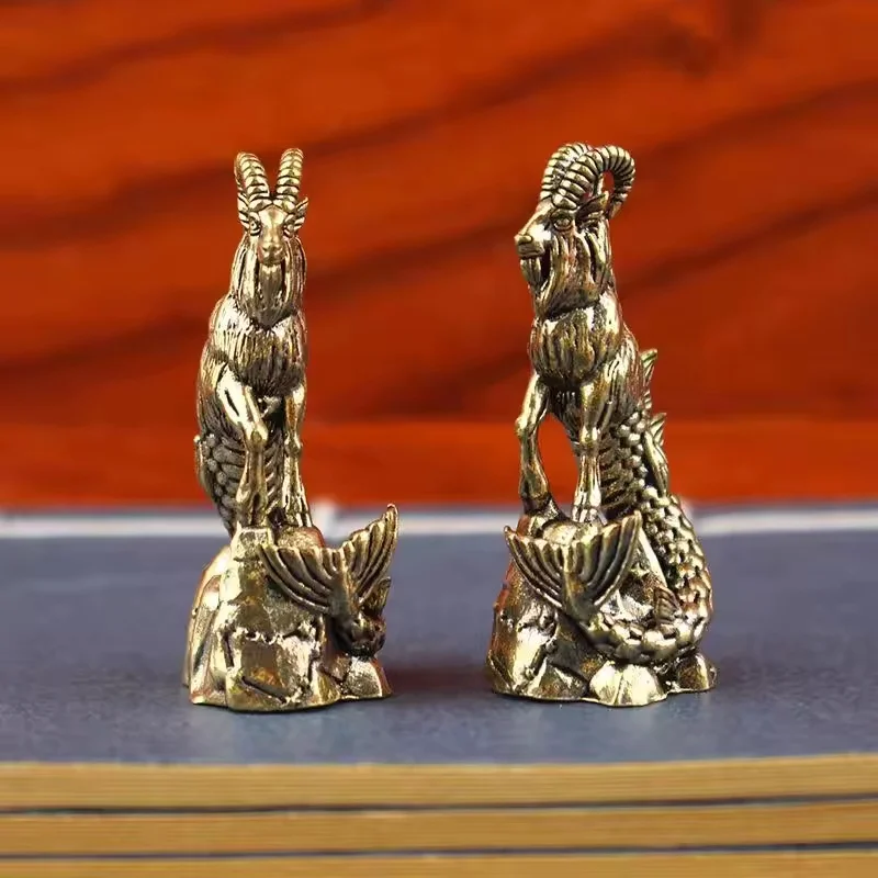 Capricorn Brass Metal Sculpture Goat Body Fish Tail Zodiac Sign Figurine Lucky Home Office Desktop Decor Adornment
Capricorn Brass Metal Sculpture Goat Body Fish Tail Zodiac Sign Figurine Lucky Home Office Desktop Decor Adornment