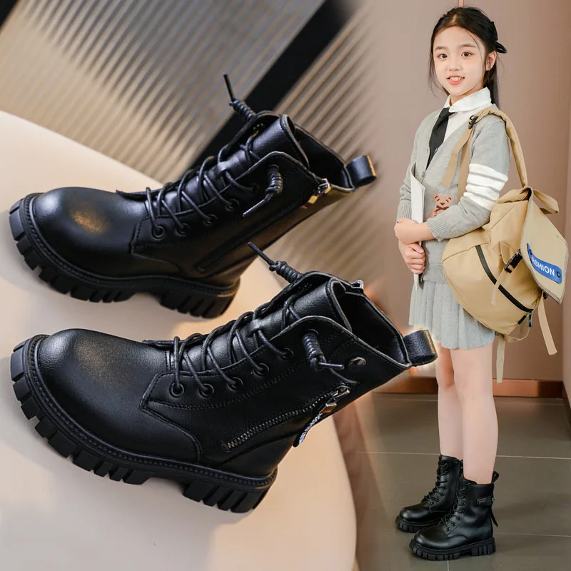 27-37 2024 Autumn Children Boots Fashion Winter Child Leather Ankle Boots for Girls School Shoes Kids Child Girl Booties Lace-up
27-37 2024 Autumn Children Boots Fashion Winter Child Leather Ankle Boots for Girls School Shoes Kids Child Girl Booties Lace-up