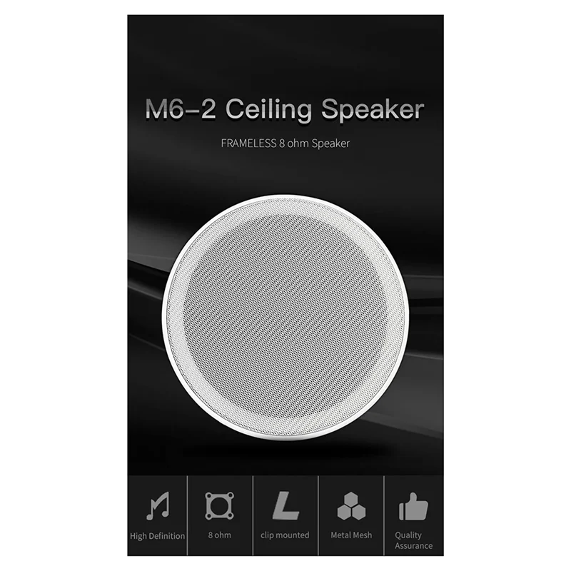 A73E-6 Inch 8 Ohm Ceiling Speaker Full Range Stereo Sound Speaker High Fidelity Sound Speaker
A73E-6 Inch 8 Ohm Ceiling Speaker Full Range Stereo Sound Speaker High Fidelity Sound Speaker