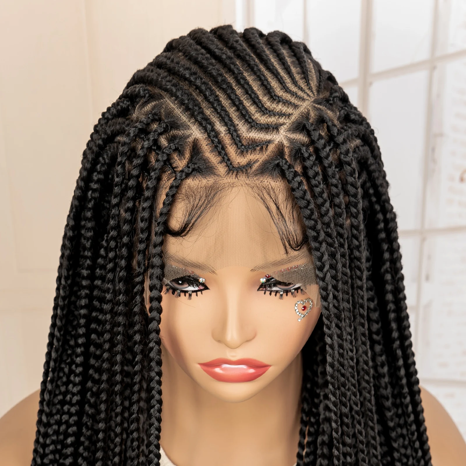 Full Lace Braids Wig 36 Inch Synthetic African Cornrow Braiding Wigs Transparent Lace Knotless Box Braided Wig for Black Women
Full Lace Braids Wig 36 Inch Synthetic African Cornrow Braiding Wigs Transparent Lace Knotless Box Braided Wig for Black Women