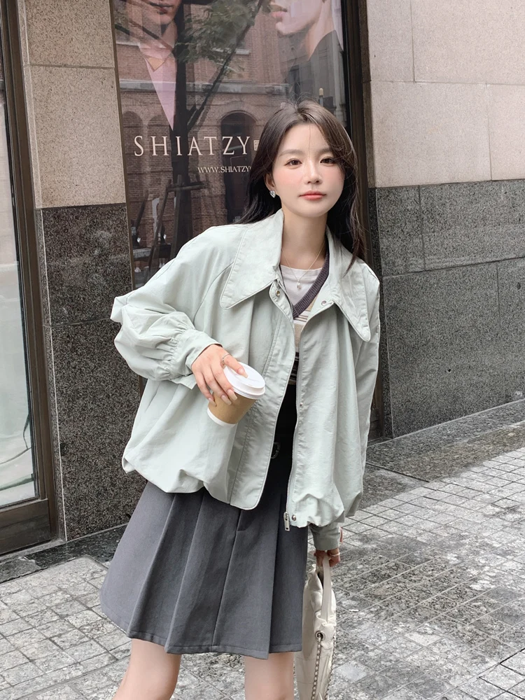 Vintage Jackets For Women Lapel Zipper Cardigan Long Sleeve Office Lady Fit Fashion Coats Spring Autumn New Jacket
Vintage Jackets For Women Lapel Zipper Cardigan Long Sleeve Office Lady Fit Fashion Coats Spring Autumn New Jacket