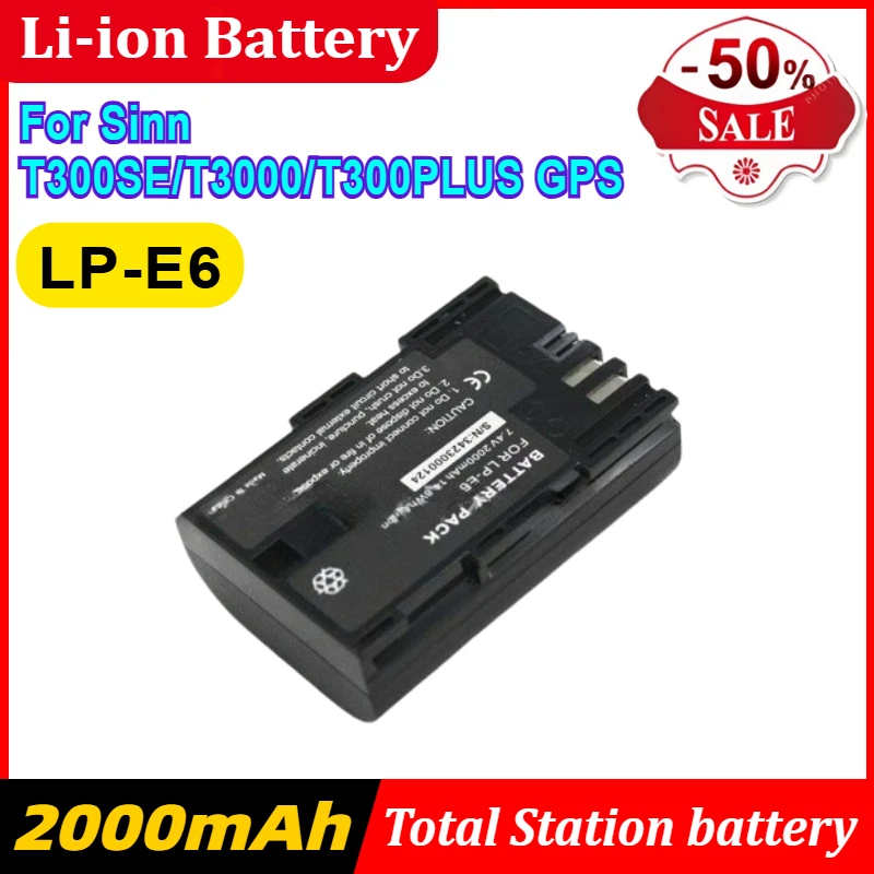 2000mAh LP-E6 High Quality Lithium Battery Suitable for Sinn T300SE/T3000/T300PLUS GPS
2000mAh LP-E6 High Quality Lithium Battery Suitable for Sinn T300SE/T3000/T300PLUS GPS