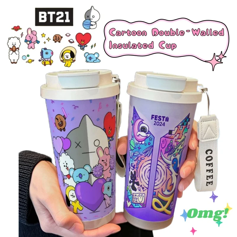 New BT21 High Color Value Creative Large Capacity Stainless Steel Student Straw Thermos Cartoon Cute Car Double Drink Coffee Cup
New BT21 High Color Value Creative Large Capacity Stainless Steel Student Straw Thermos Cartoon Cute Car Double Drink Coffee Cup