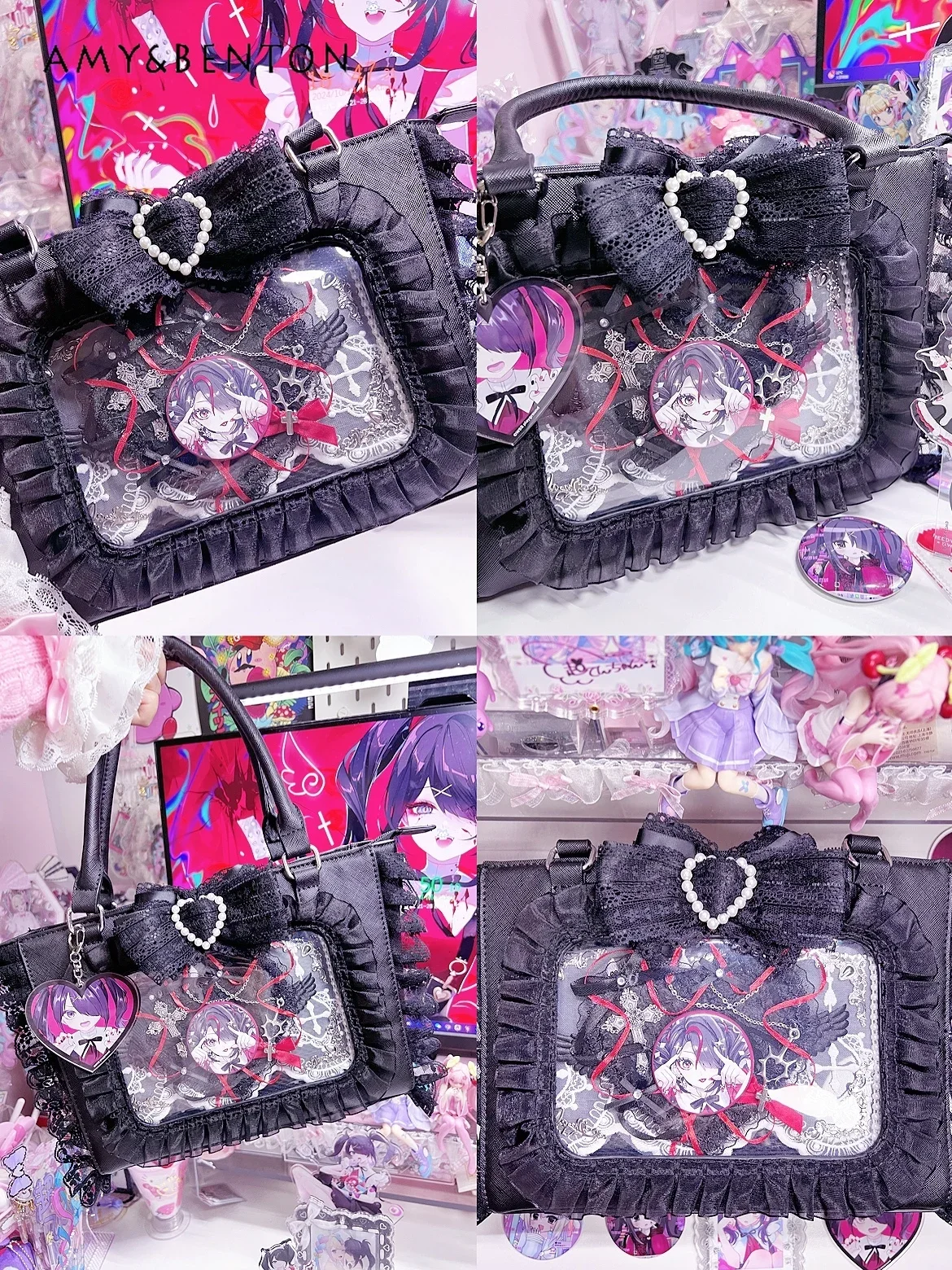 Original Mine Series Mass-produced Lolita Lace Ita Bag Sweet Cute Transparent Tote Bag Temperament Elegant Princess Handbags
Original Mine Series Mass-produced Lolita Lace Ita Bag Sweet Cute Transparent Tote Bag Temperament Elegant Princess Handbags