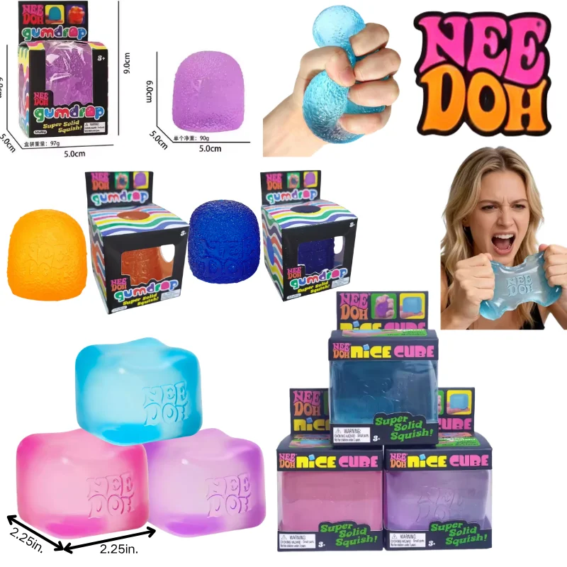 Schylling Nee Doh Gumdrop & Cube Squish Toy Soft Jelly Squeeze Fidget Toy Sensory Stress Relief Toy for Kids & Adults
Schylling Nee Doh Gumdrop & Cube Squish Toy Soft Jelly Squeeze Fidget Toy Sensory Stress Relief Toy for Kids & Adults