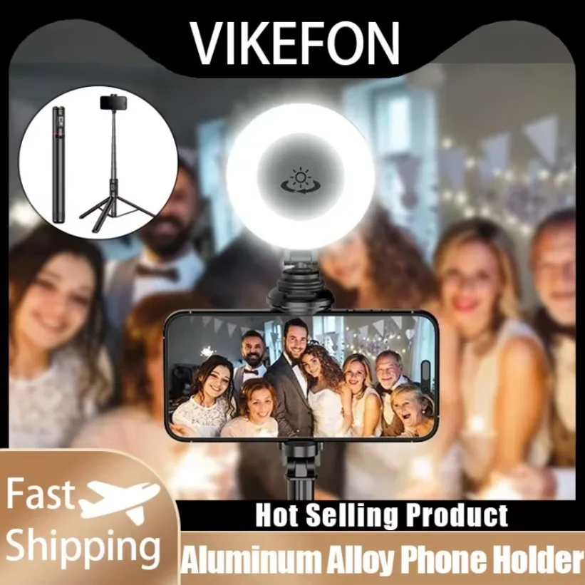 1.83m Aluminum Alloy Mobile Phone Holder Telescopic Stick Tripod with Bluetooth Remote Controller for Smartphone Video Recording
1.83m Aluminum Alloy Mobile Phone Holder Telescopic Stick Tripod with Bluetooth Remote Controller for Smartphone Video Recording