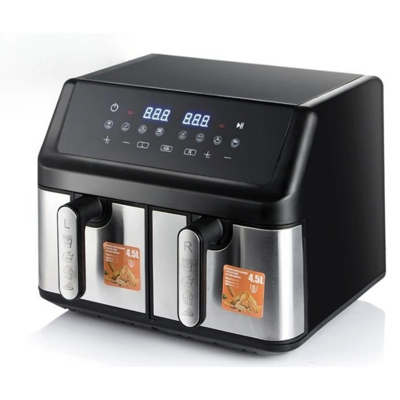 2026 Double-chamber air fryer with large capacity, multi-functional, dual pots and baskets, intelligent touch screen
2026 Double-chamber air fryer with large capacity, multi-functional, dual pots and baskets, intelligent touch screen