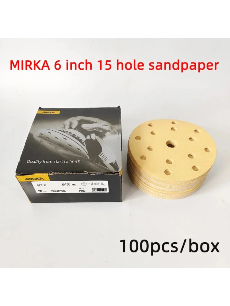 Original Mirka 6 Inch 150mm of Car Sandpaper Dry Grinding Polishing Sandpaper 80-500 Grit Abrasive Yellow Disk AUTO
Original Mirka 6 Inch 150mm of Car Sandpaper Dry Grinding Polishing Sandpaper 80-500 Grit Abrasive Yellow Disk AUTO