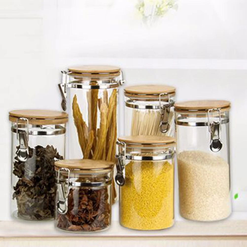 Glass Jar Sealed Canisters Food Containers Tea Bamboo Jars Airtight Lid Dry Food Storage Glass Containers High Grade Durability
Glass Jar Sealed Canisters Food Containers Tea Bamboo Jars Airtight Lid Dry Food Storage Glass Containers High Grade Durability