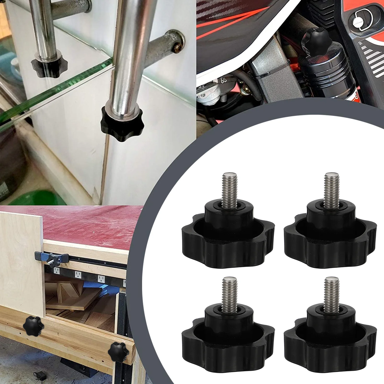 4 Pcs Clamping Screw Knob Handles Knobs Thread Head Star Metal Nuts 304 Stainless Steel
4 Pcs Clamping Screw Knob Handles Knobs Thread Head Star Metal Nuts 304 Stainless Steel
