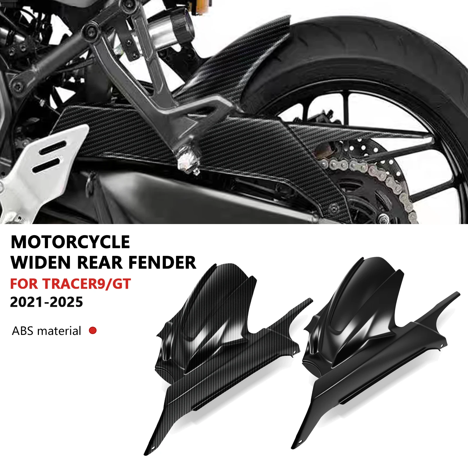 For TRACER 9GT 2025 2024 2023 2022 2021 tracer9 2024 Rear Fender Motorcycle Hugger Rear Mudguard Wheel Extension Splash Guard
For TRACER 9GT 2025 2024 2023 2022 2021 tracer9 2024 Rear Fender Motorcycle Hugger Rear Mudguard Wheel Extension Splash Guard