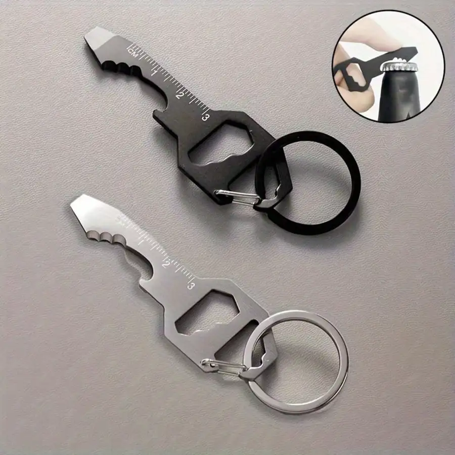 6-In-1 Keychain Multi-Tool Bottle Opener, Pocket Tool With Bottle Opener, Screwdriver, Ruler, Wrench, Bit Driver, File, Gift For Boyfriend, Husband, Father, Keychain Accessory For Wallet, Backpack And Handbag
6-In-1 Keychain Multi-Tool Bottle Opener, Pocket Tool With Bottle Opener, Screwdriver, Ruler, Wrench, Bit Driver, File, Gift For Boyfriend, Husband, Father, Keychain Accessory For Wallet, Backpack And Handbag