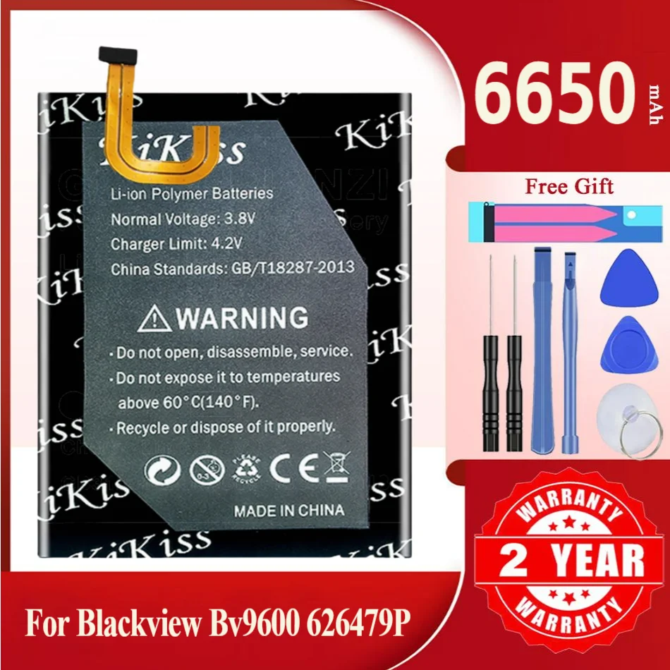 6650mAh KiKiss Powerful Battery BV 9600 for Blackview BV9600/BV9600 Pro BV9600Pro Batteries Bateria
6650mAh KiKiss Powerful Battery BV 9600 for Blackview BV9600/BV9600 Pro BV9600Pro Batteries Bateria